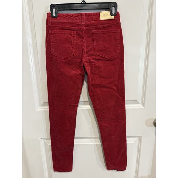BCBGirl's Skinny Red / Raspberry Corduroy Pants Size 12 - Picture 2 of 6